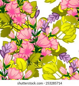 Abstract Elegance Seamless pattern with floral background