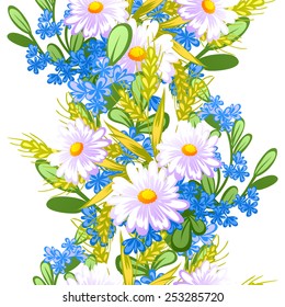 Abstract Elegance Seamless pattern with floral background