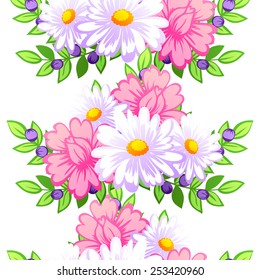 Abstract Elegance Seamless pattern with floral background