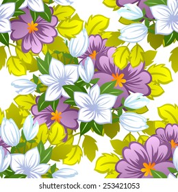 Abstract Elegance Seamless pattern with floral background