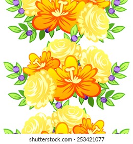 Abstract Elegance Seamless pattern with floral background