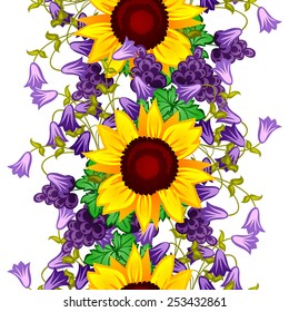 Abstract Elegance Seamless pattern with floral background