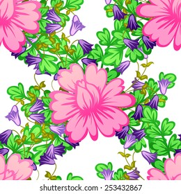 Abstract Elegance Seamless pattern with floral background