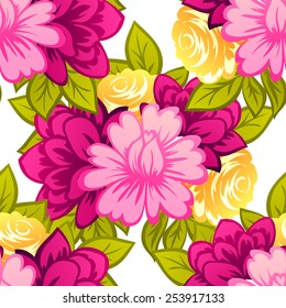 Abstract Elegance Seamless pattern with floral background