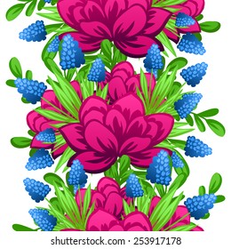Abstract Elegance Seamless pattern with floral background