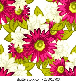 Abstract Elegance Seamless pattern with floral background