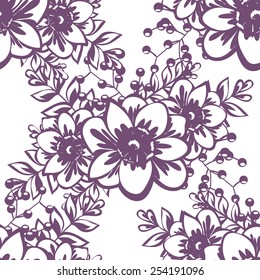 Abstract Elegance Seamless pattern with floral background