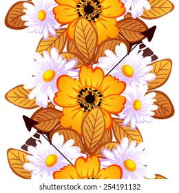 Abstract Elegance Seamless pattern with floral background