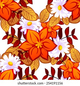 Abstract Elegance Seamless pattern with floral background