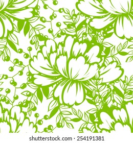 Abstract Elegance Seamless pattern with floral background