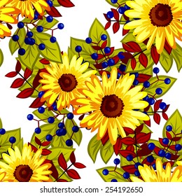 Abstract Elegance Seamless pattern with floral background