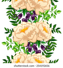 Abstract Elegance Seamless pattern with floral background