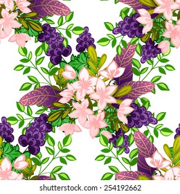 Abstract Elegance Seamless pattern with floral background