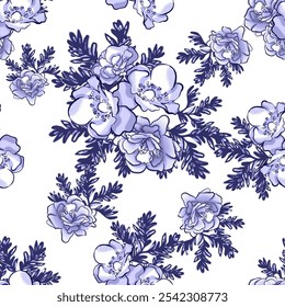 Patrón inconsútil de la elegancia Abstractas con el fondo floral