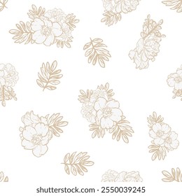 Abstrakte Eleganz nahtloses Muster mit floralem Hintergrund