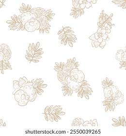 Abstract elegance seamless pattern with floral background