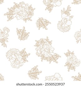 Abstract elegance seamless pattern with floral background