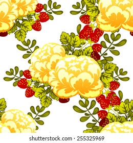Abstract Elegance Seamless pattern with floral background