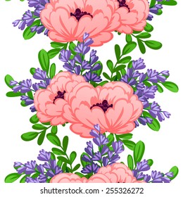 Abstract Elegance Seamless pattern with floral background