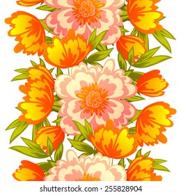 Abstract Elegance Seamless pattern with floral background