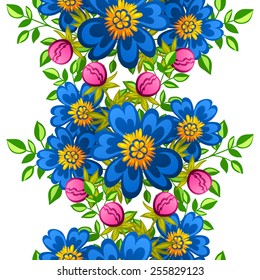 Abstract Elegance Seamless pattern with floral background