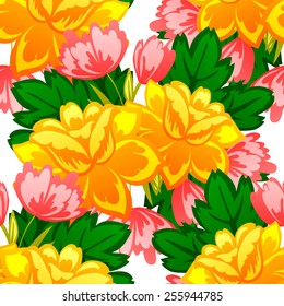 Abstract Elegance Seamless pattern with floral background