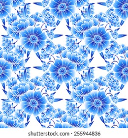 Abstract Elegance Seamless pattern with floral background