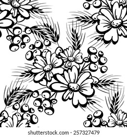 Abstract Elegance Seamless pattern with floral background