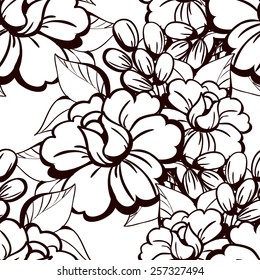 Abstract Elegance Seamless pattern with floral background