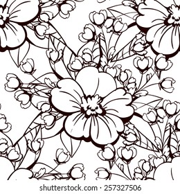 Abstract Elegance Seamless pattern with floral background
