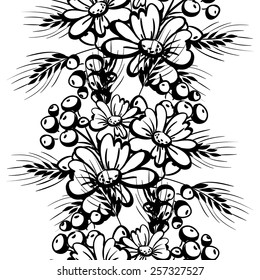 Abstract Elegance Seamless pattern with floral background