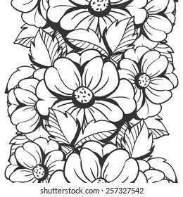 Abstract Elegance Seamless pattern with floral background