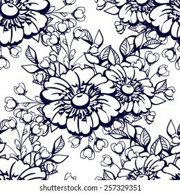 Abstract Elegance Seamless pattern with floral background