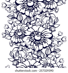 Abstract Elegance Seamless pattern with floral background