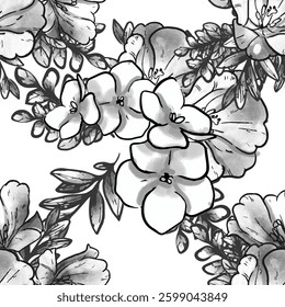 Abstract elegance seamless pattern with floral background