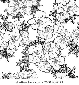 Abstract elegance seamless pattern with floral background