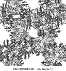 Abstract elegance seamless pattern with floral background