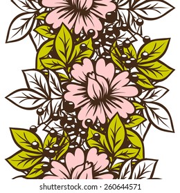 Abstract Elegance Seamless pattern with floral background