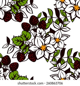 Abstract Elegance Seamless pattern with floral background