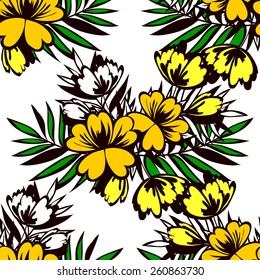 Abstract Elegance Seamless pattern with floral background