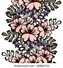 Abstract Elegance Seamless pattern with floral background