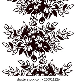 Abstract Elegance Seamless pattern with floral background