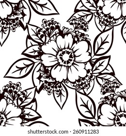 Abstract Elegance Seamless pattern with floral background