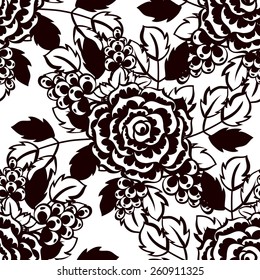 Abstract Elegance Seamless pattern with floral background