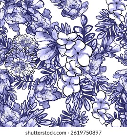 Abstract elegance seamless pattern with floral background