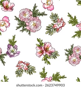 Patrón inconsútil de la elegancia Abstractas con el fondo floral