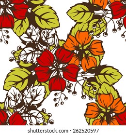 Abstract Elegance Seamless pattern with floral background
