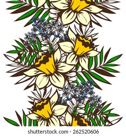 Abstract Elegance Seamless pattern with floral background
