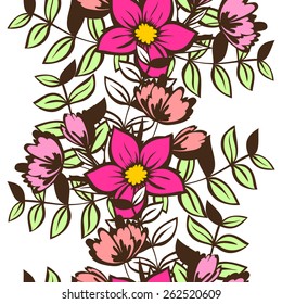 Abstract Elegance Seamless pattern with floral background