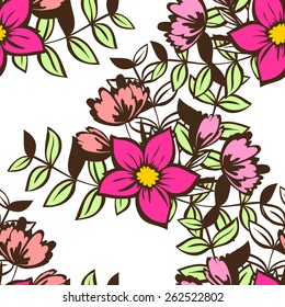 Abstract Elegance Seamless pattern with floral background